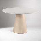 Valentine Lacquered Glass &amp; Wood Dining Table (47")