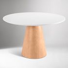 Valentine Lacquered Glass &amp; Wood Dining Table (47")