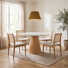 Valentine Lacquered Glass &amp; Wood Dining Table (47")