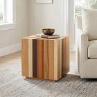 Zora Solid Mahogany Square Side Table (21.5")