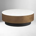 Modern Steel Marble Coffee Table (44")