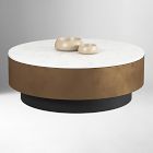 Modern Steel Marble Coffee Table (44")
