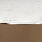 Modern Steel Marble Coffee Table (44")