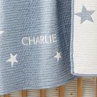 Star Chambray Reversible Baby Quilt