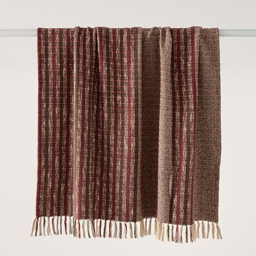 Woven Herringbone Stripe Throw by West Elm