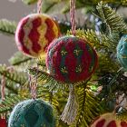 Festive Fun Embroidered Felt Ornaments (Set of 6)