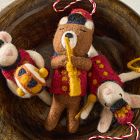 Felt Animal Marching Band Ornaments (Set of 3)