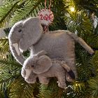 Baby's First Christmas Felt Elephants Ornament