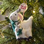 Baby's First Christmas Felt Goats Ornament
