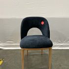Open Box: Boerum Dining Chair - Performance Distressed Velvet Midnight, Blonde