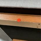 Open Box: Bowman Tray Top Quad Storage Ottoman - Twill Frost Gray, Cool Walnut