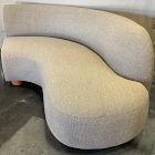 Open Box: Laurent Right Arm Wedge Chaise - Performance Marled Basketweave Camel, Cool Walnut