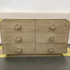 Open Box: Statement Knob 6 Drawer Dresser (56") - Washed Oak