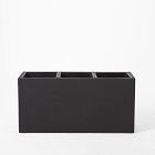 Open Box: Cityscape Triple Indoor/Outdoor Planter (37"W x 13"D x 18"H) - Black