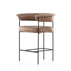 Open Box: Conover Counter Stool - Chaps Saddle, Matte Black