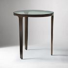 Open Box: Elwell Glass Side Table (16") - Vintage Bronze, Clear