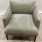 Open Box: Penn Chair - Performance Distressed Velvet Dune, Black
