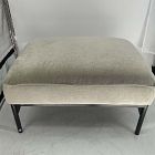 Open Box: Penn Ottoman - Performance Distressed Velvet Dune, Black