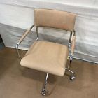 Open Box: Ronan Office Chair - Ludlow Leather Cashew, Polished Stainless Steel