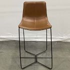 Open Box: Slope Counter Stool - Saddle Leather Nut, Charcoal