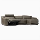 Dalton Motion Reclining Leather 3-Piece Chaise Sectional (119.5")