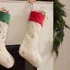 Skier Boucle Applique Stockings