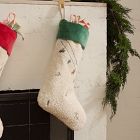 Skier Boucle Applique Stockings