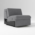 Open Box: Enzo Sectional Single w/ Motion (30") - Performance Basket Slub Pewter