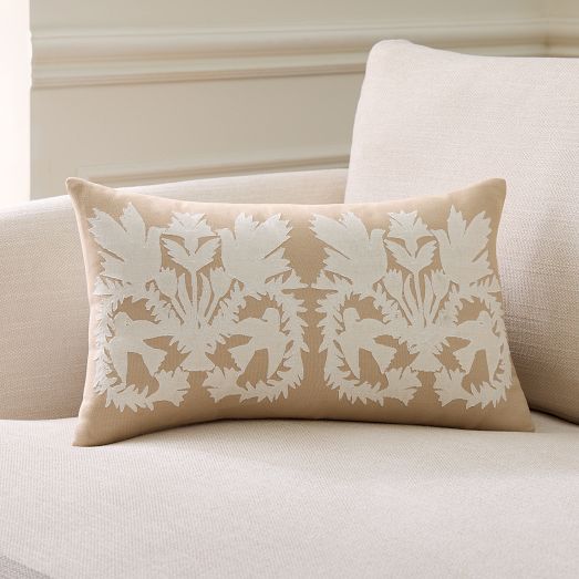 Turtledove Silhouette Pillow Cover by West Elm