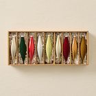 Medium Glass Marquise Ornaments (Set of 9) - Festive