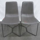 Open Box: Slope Dining Chair, Set of 2 - Saddle Leather Slate, Charcoal
