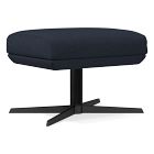 Open Box: Austin Swivel Ottoman - Performance Basket Slub Midnight, Dark Bronze