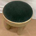 Open Box: Heulwen Accent Stool - Velvet Loden, Light Smoke Oak