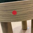 Open Box: Heulwen Accent Stool - Velvet Loden, Light Smoke Oak