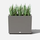 Open Box: Veradek Block Series Indoor/Outdoor Plastic Span Planter, Short (30"W x 12"D x 24"H) - Gray