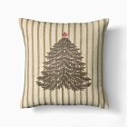 Striped Tree Pillow Cover