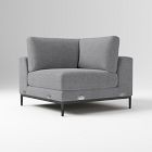 Open Box: Landon Sectional Corner - Performance Distressed Velvet Pewter, Textured Antique Bronze