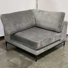 Open Box: Landon Sectional Corner - Performance Distressed Velvet Pewter, Textured Antique Bronze