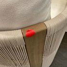 Open Box: Porto Outdoor Swivel Dining Chair - Crosshatch Weave Alabaster, Reef