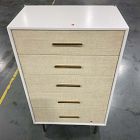 Open Box: Quinn 5-Drawer Dresser (29.6") - White, Dark Bronze
