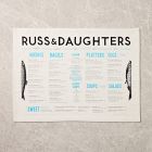 Russ &amp; Daughters Menu Placemat Sets