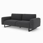 Open Box: Adelaide Sofa (97") - Heathered Tweed Charcoal, Matte Black