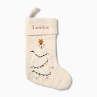 Polar Bear in Lights Felt Stocking