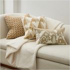 Crewel Colorblock Trees Pillow Cover