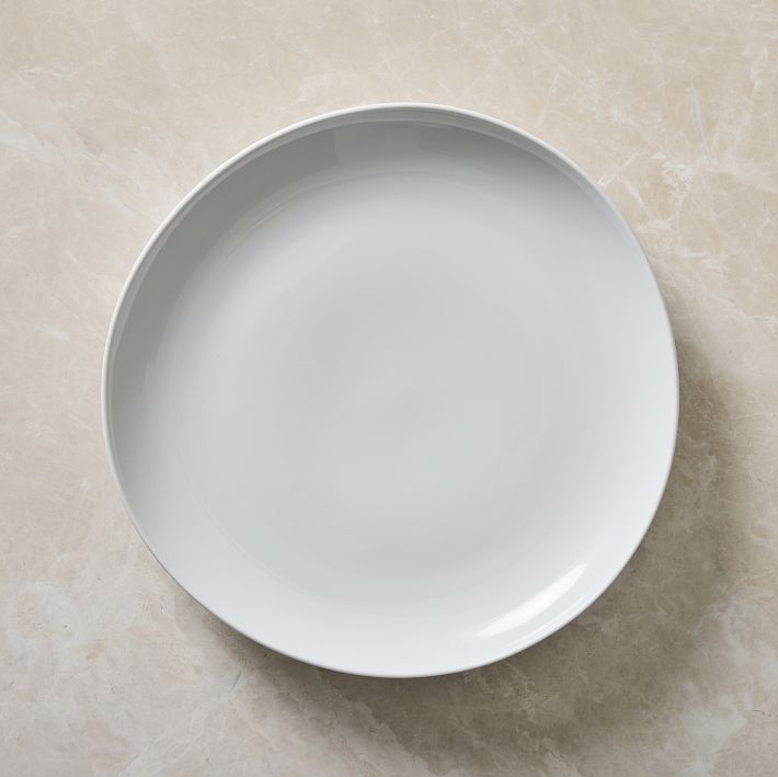 Organic Porcelain Dinner Plate, White, Set of 8, West Elm
