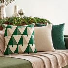 Crewel Colorblock Trees Pillow Cover