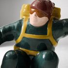 Figural Skier and Snowboarder Tabletop Planters