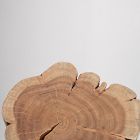 Solid Wood Stump Side Table (13")