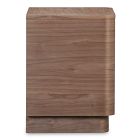 Rina Curved Oak 2-Drawer Pedestal Nightstand (20")