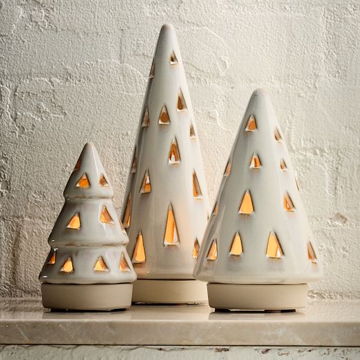 Ceramic Tree Tealight Candleholders | West Elm